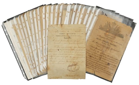 Remarkable and Irreplaceable Haiti Archive Group of (29) Documents Ranging From 1810 to 1985
